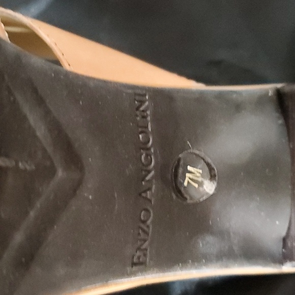 💫ENZO ANGIOLINI EAANTON SUN COGNAC LEATHER HEELS - Picture 7 of 8